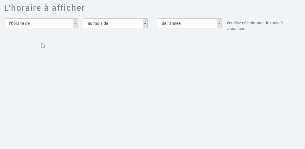 Voir l'horaire de l'équipe